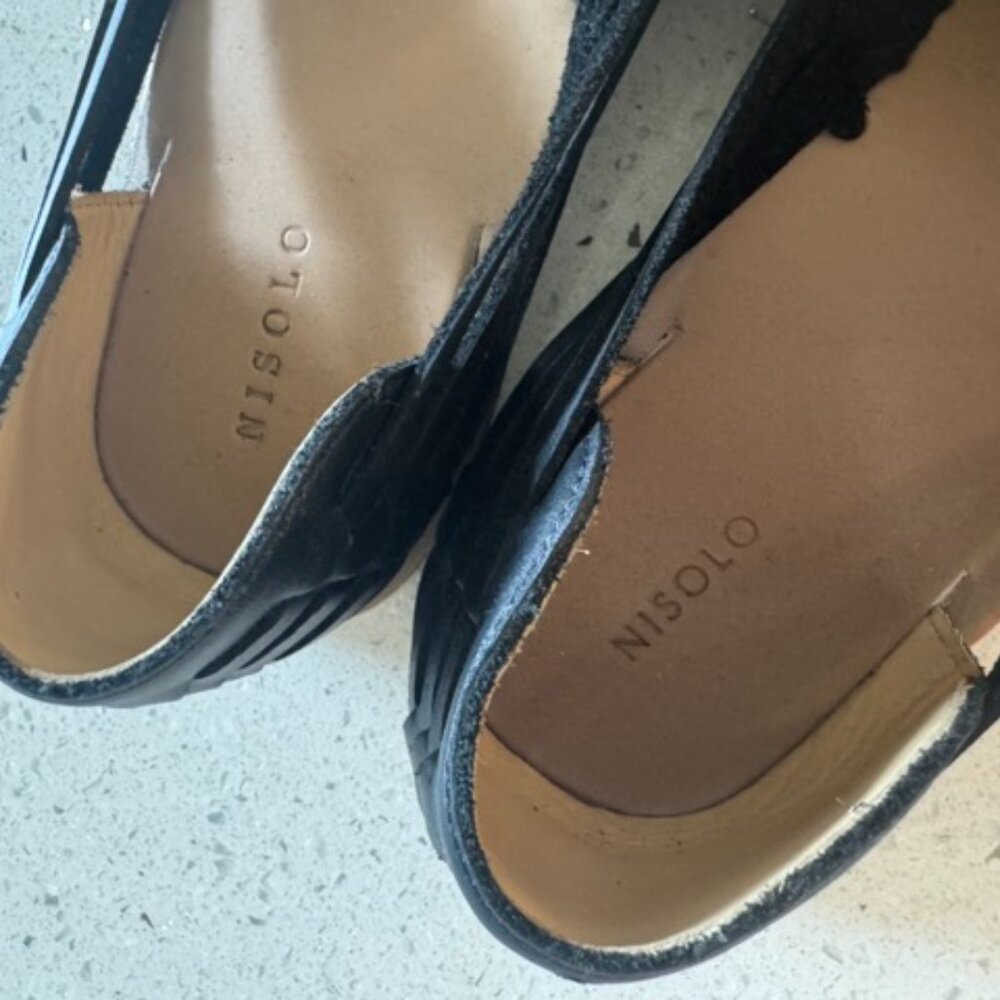 Nisolo Men's Huarache Sandal Black - Picture 7 of 9